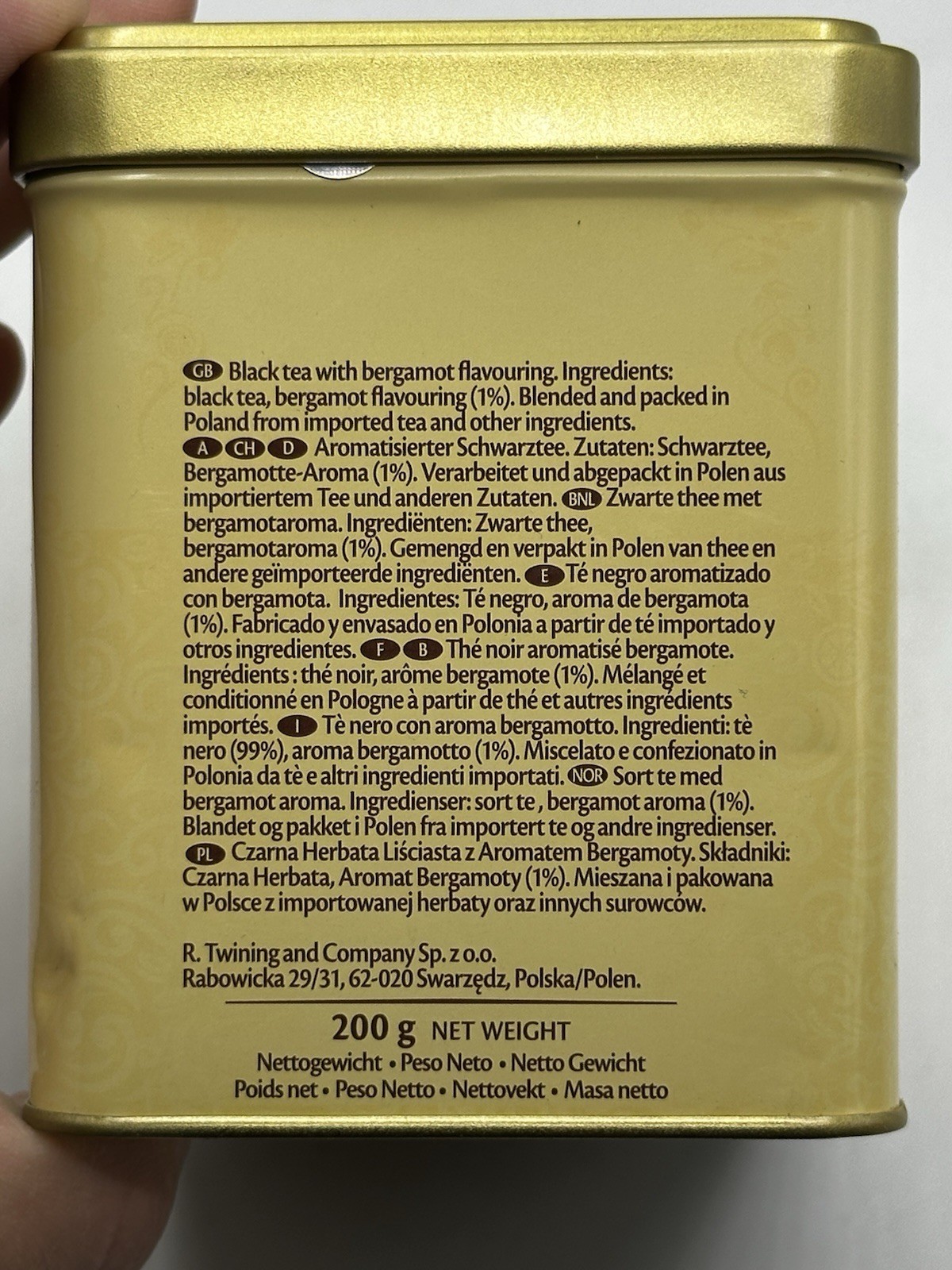 Twinings Earl Grey Tin Loose Tea 7.05oz 200g Exp 3/2026