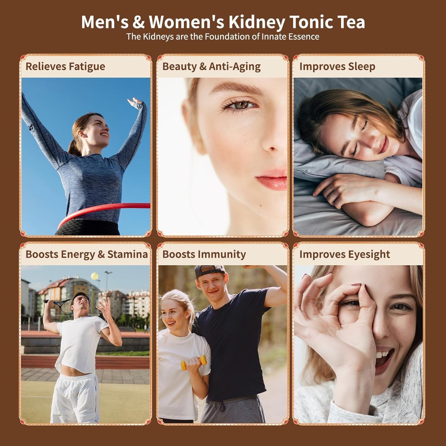 Ginseng Five Treasures Tea Kidney Tea Traditional Chinese Herbal Tea Natural
