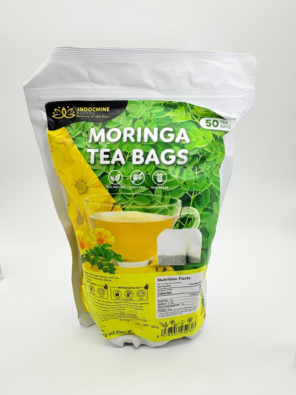MORINGA Tea Bags 50 Count Sealed Bag Best by 11/2026