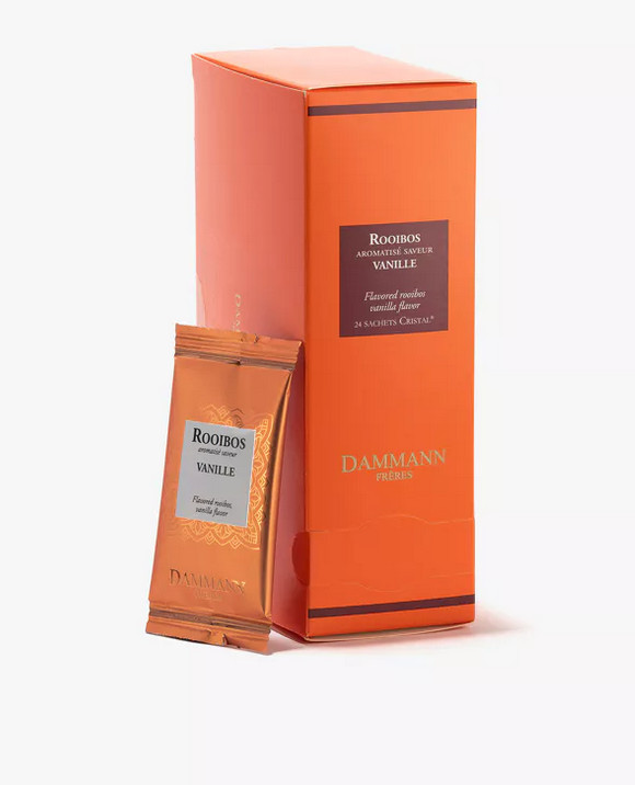 DAMMANN FRERES – ROOIBOS VANILLA – 24 wrapped crystal tea bags