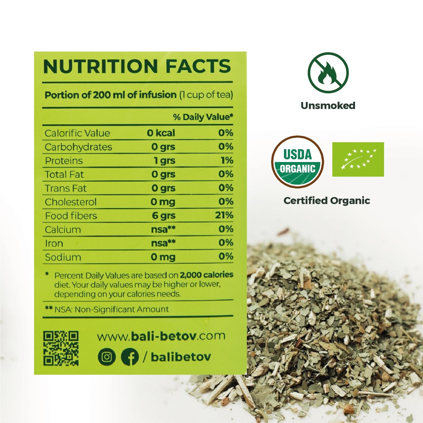 2.2 Lb Te De Yerba Mate Organica – Yerba Mate Pura De Hojas Sueltas Sin Fumar Te
