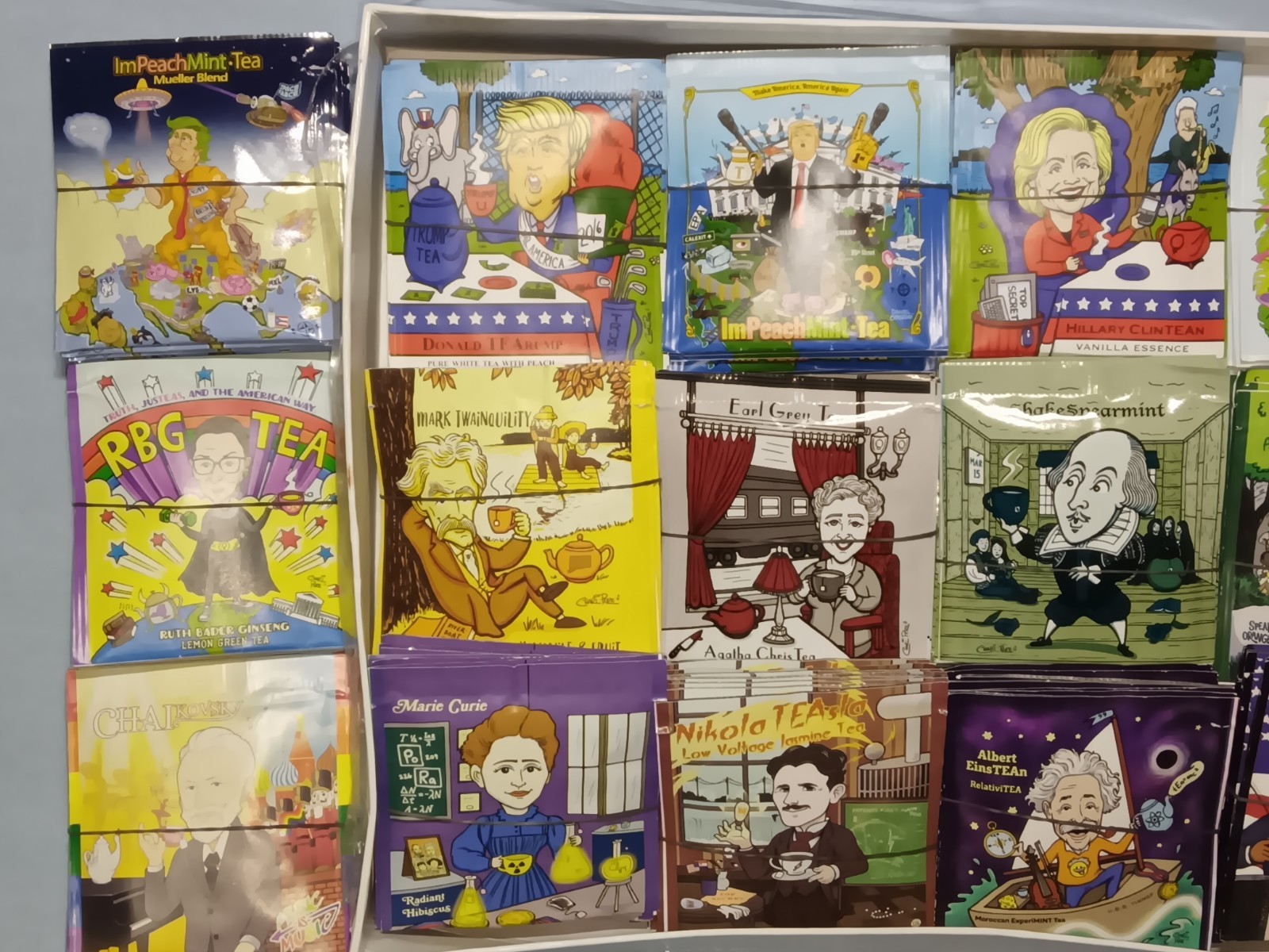 CollecTEAbles Tea Bag Sampler 142 count Parody Satire History The Tea Book