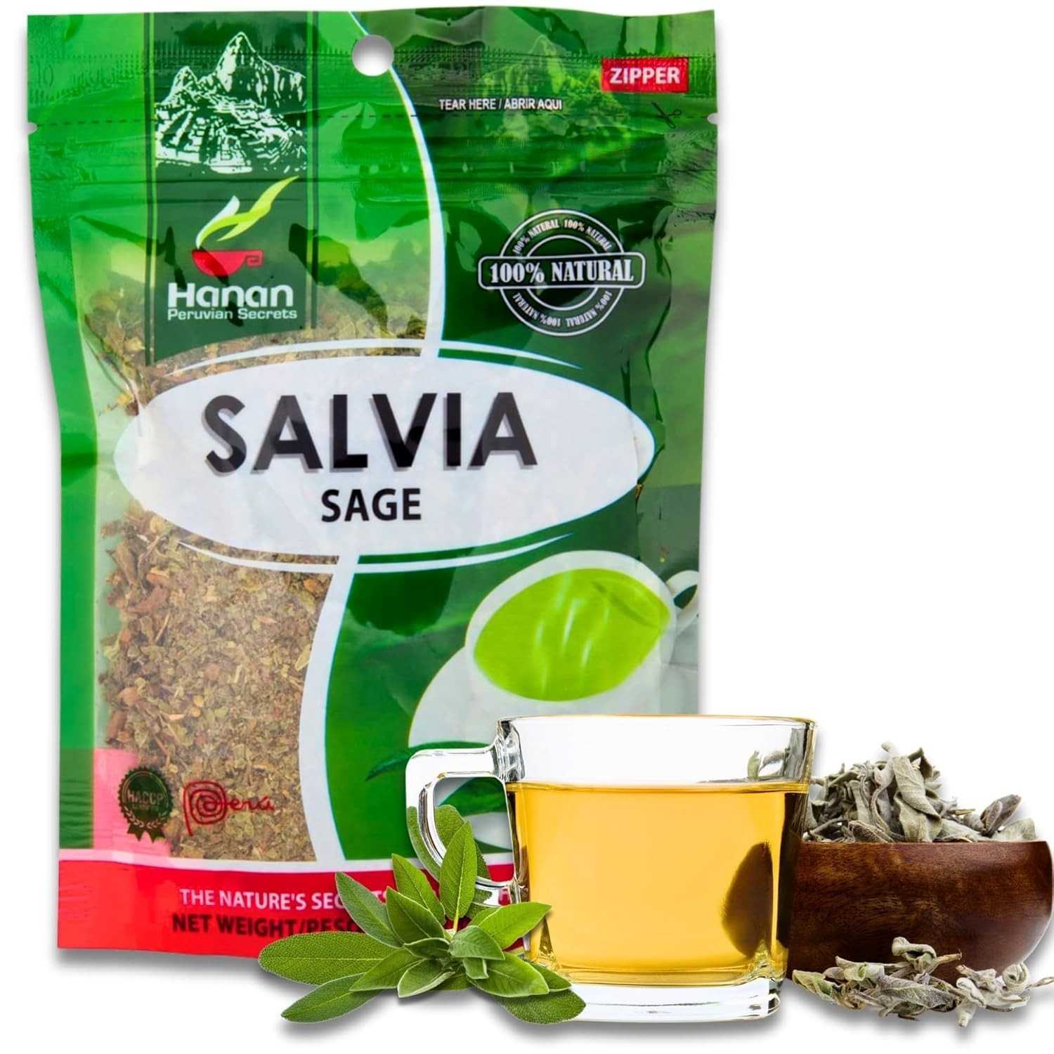 Hanan Peruvian Secrets Salvia| 100% Natural Sage | 1.06oz / 30g | Supports Women
