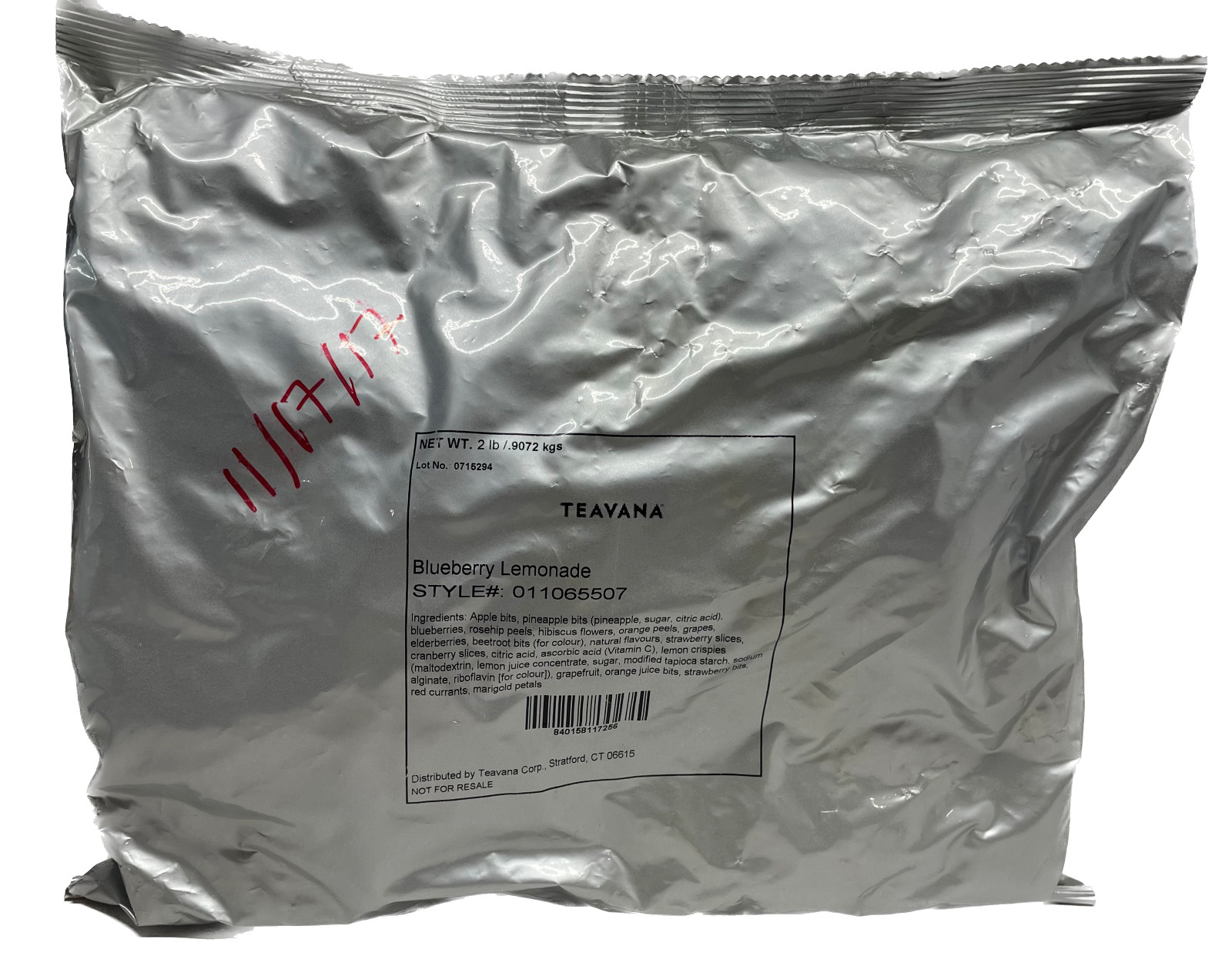 Teavana Blueberry Lemonade Herbal Loose Leaf Tea 2lb / 32oz Factory Sealed Bag