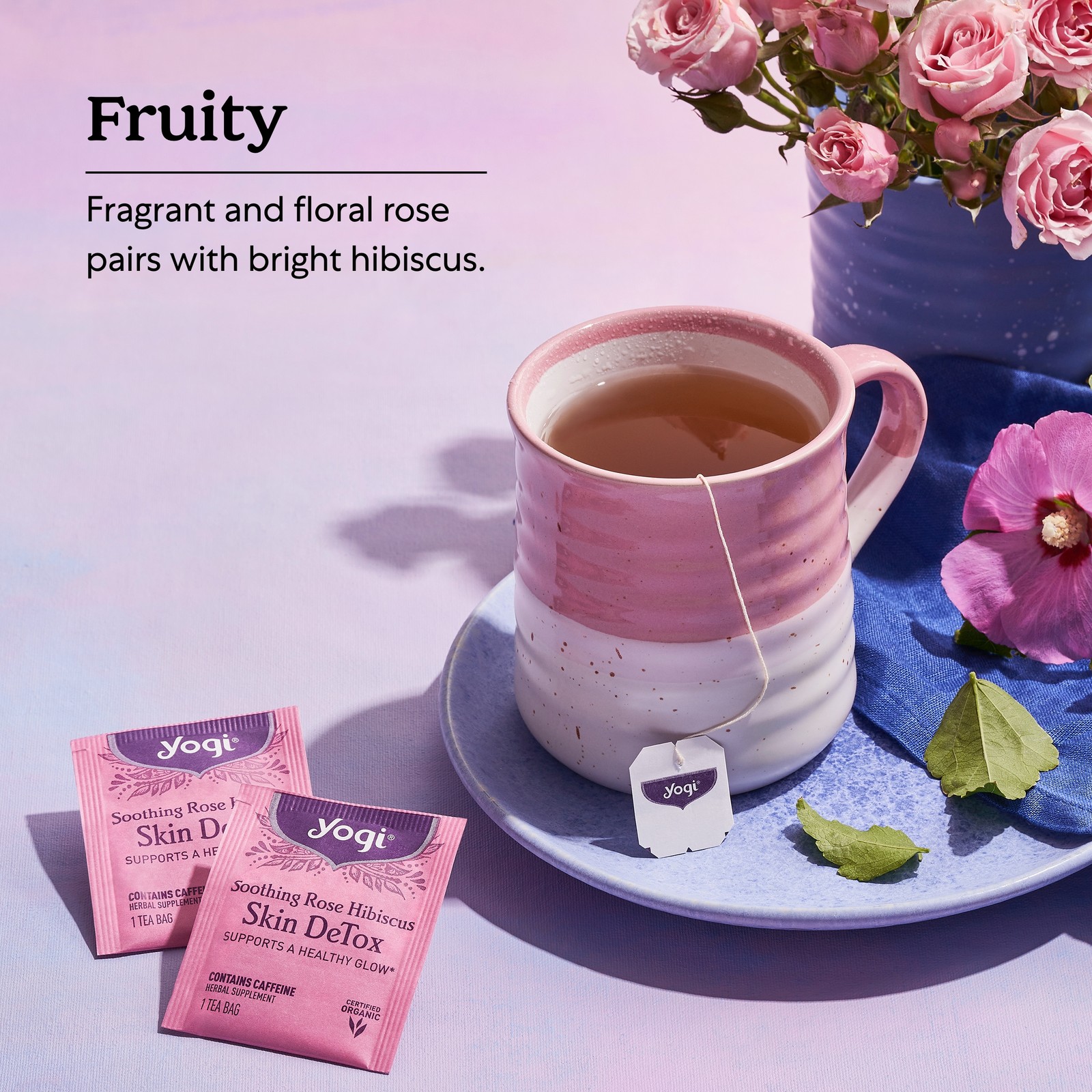 Yogi Tea – Soothing Rose Hibiscus Skin DeTox (4 Pack) – 48 Tea Bags