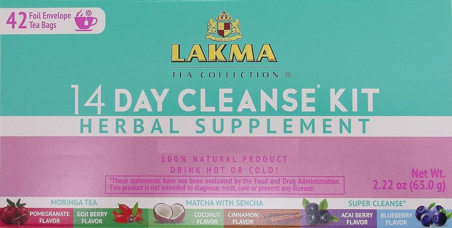 Lakma 14 Day Cleanse Kit Green Tea – 42 Tea Bags