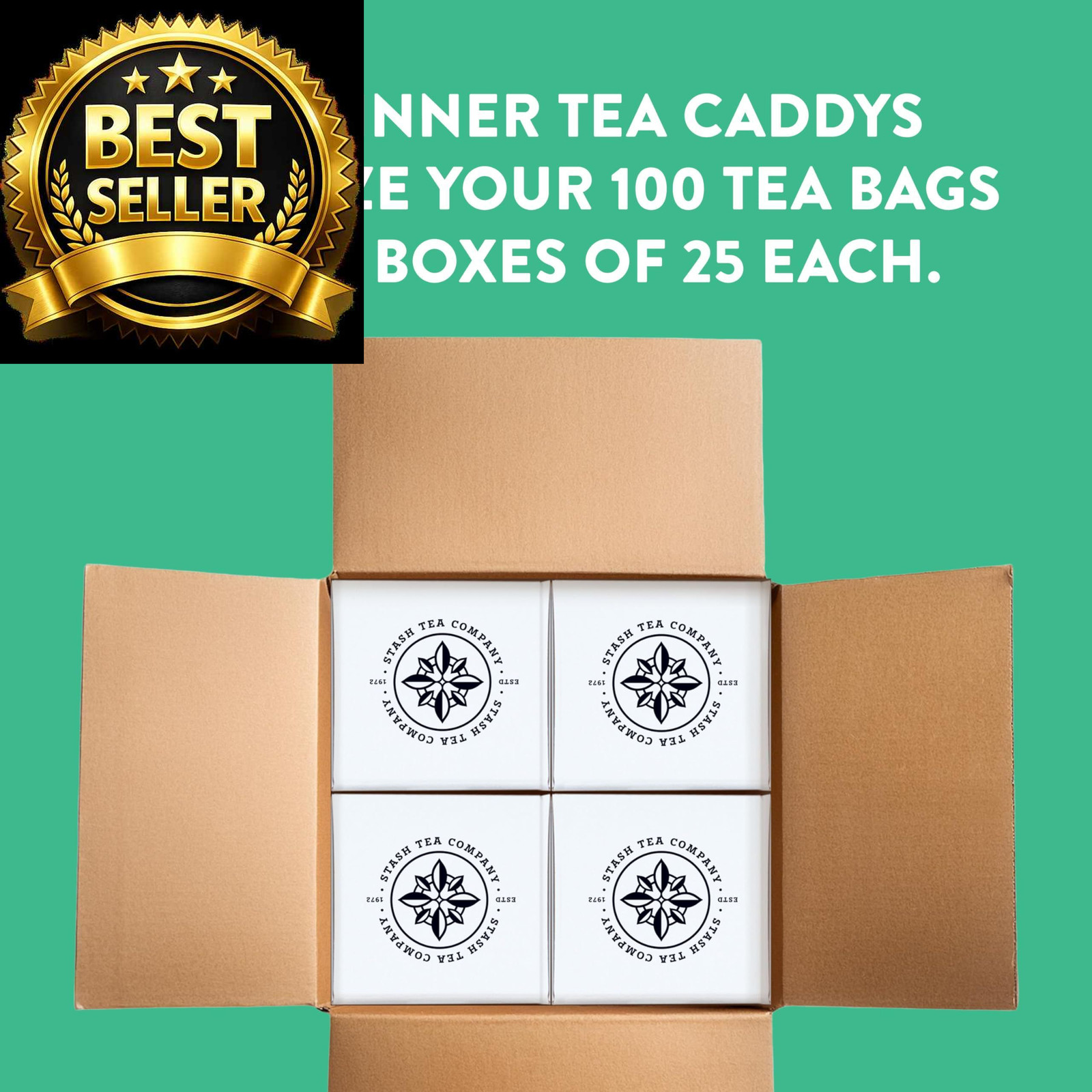 Stash Tea Double Bergamot Earl Grey Black Tea, Box of 100 Count (Pack 1)