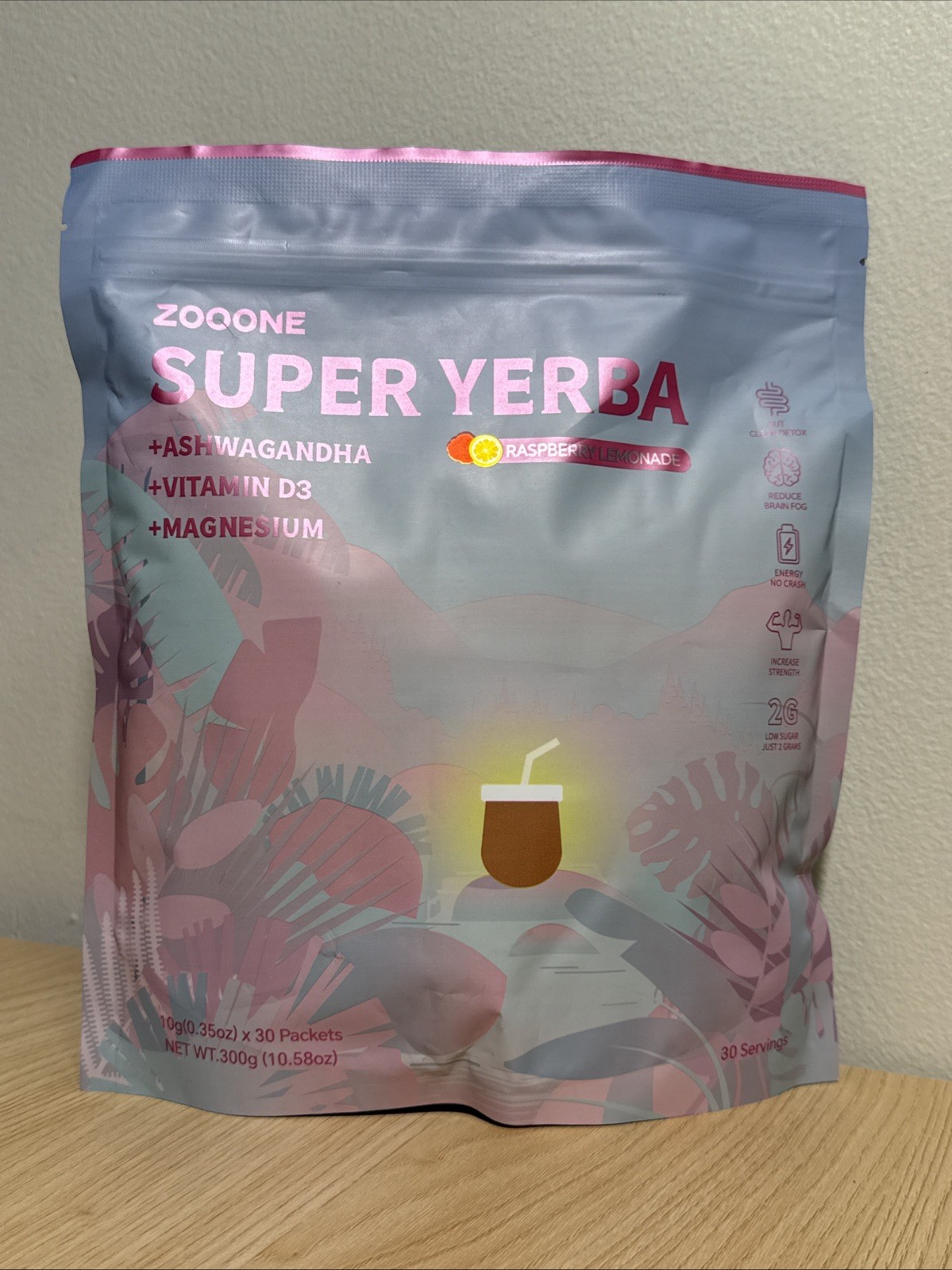 ZOOONE Super Yerba Instant Mate Tea Powder 30 Pack Pure Natural Tea No Additives