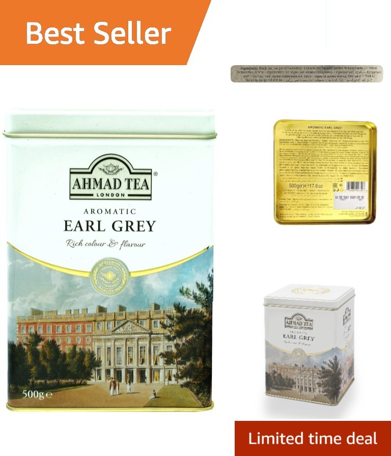 Aromatic Earl Grey Tea in Ceylon Caddy, 17.6 Oz – Sugar-Free, Delight