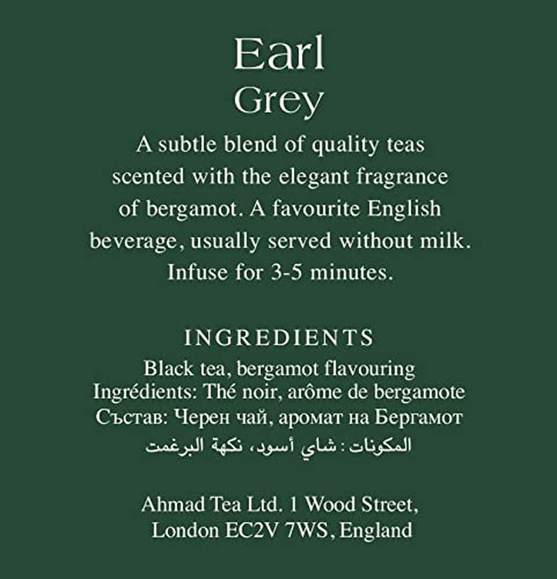 Earl Grey Tea, Tagged Teabags without Envelopes, 100 Count