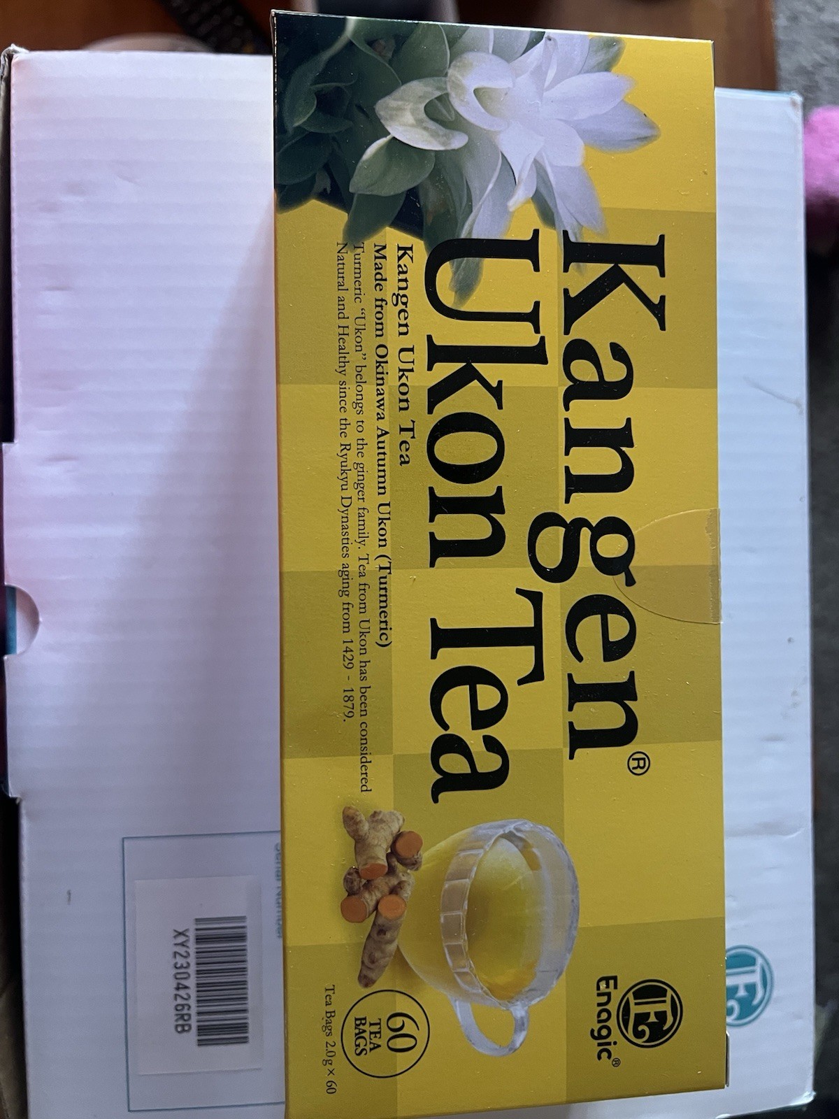 Enagic Kangen Ukon Turmeric Tea 60 Bags, Organic, Sealed