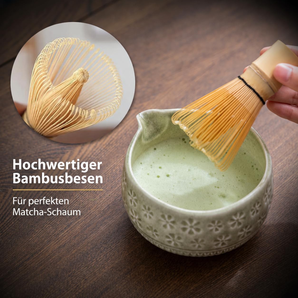 Matcha Whisk Set 7 Pcs Ceramic Kit Includes Bowl, Whisk, Scoop – Perfect