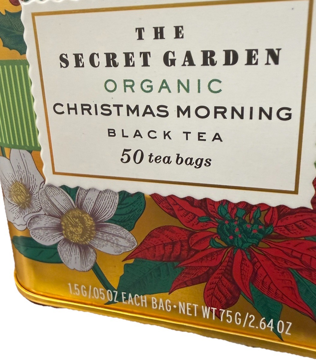 THE SECRET GARDEN 🫖 ORGANIC CHRISTMAS 🎄 MORNING BLACK TEA 2 tins= 100 tea bags