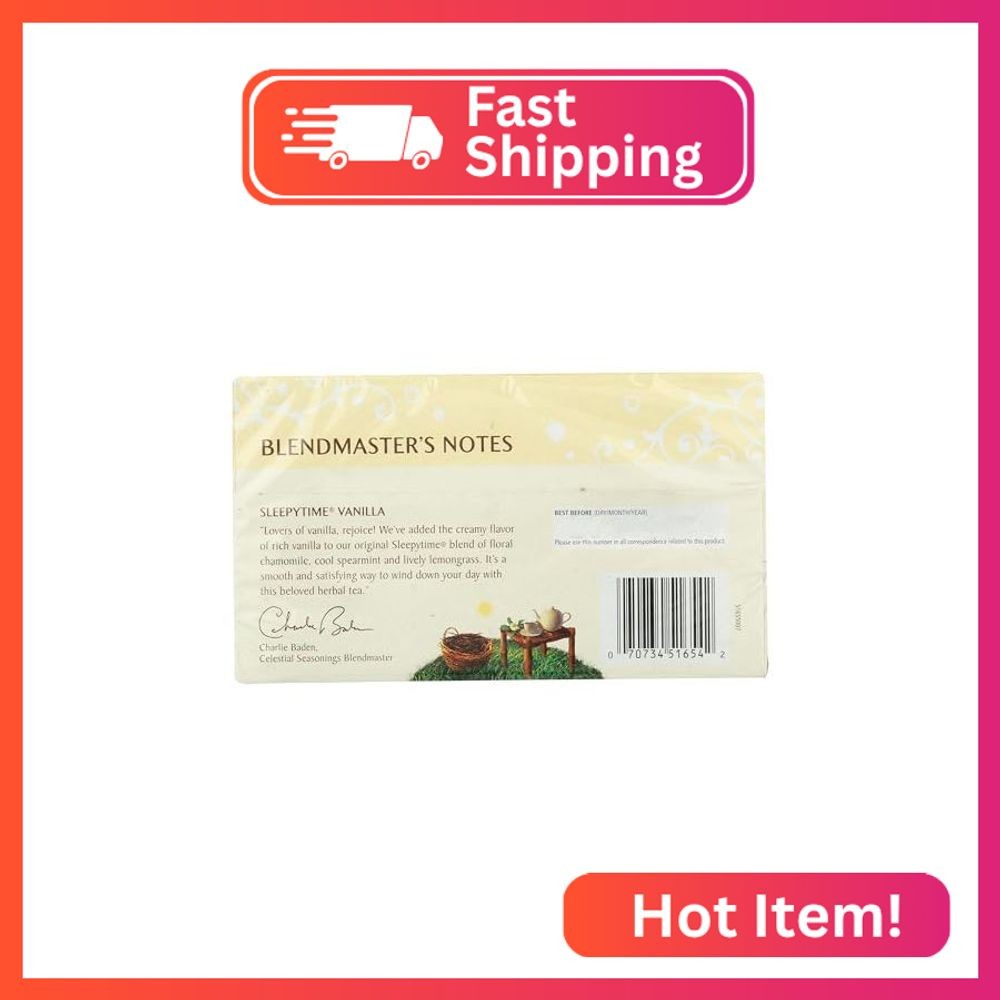 Celestial Seasonings Herbal Tea, Sleepytime Vanilla , 20 Count