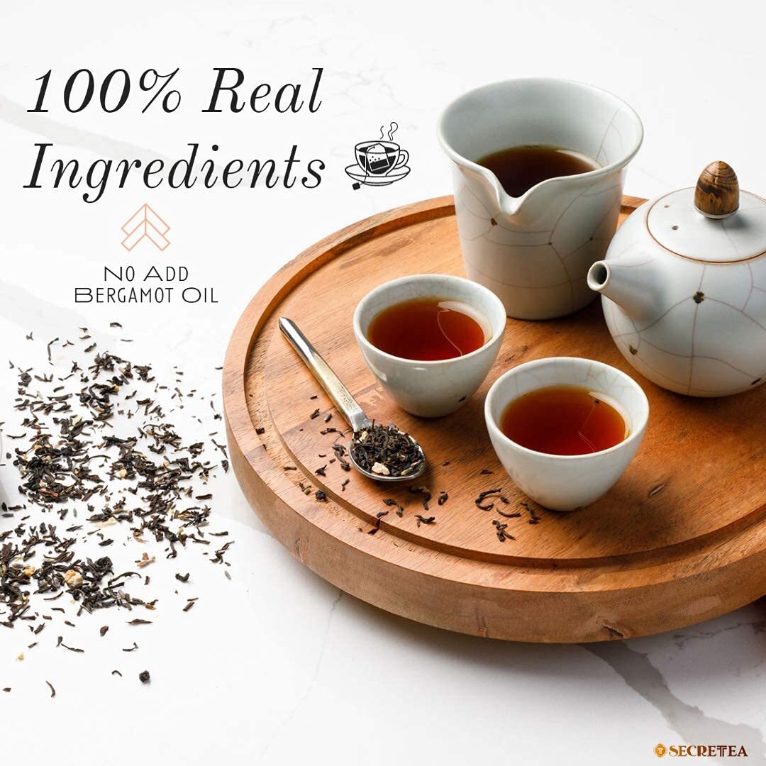 Organic Lavender & Bergamot Earl Grey Black Tea NATURAL ANTIOXIDANTS Real ingrs