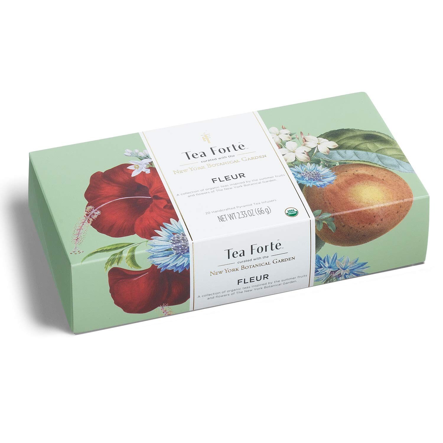 Tea Forte Fleur Organic Assortment Petite Presentation Box Sampler Gift Set 10