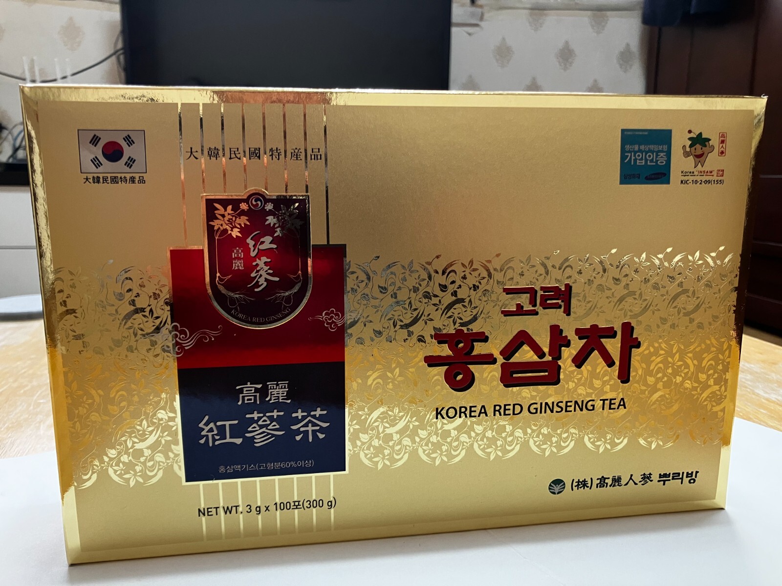 Korean Red Ginseng Tea/ Fatigue Recovery+ Increased Immunity / 3g*100 Tea bags