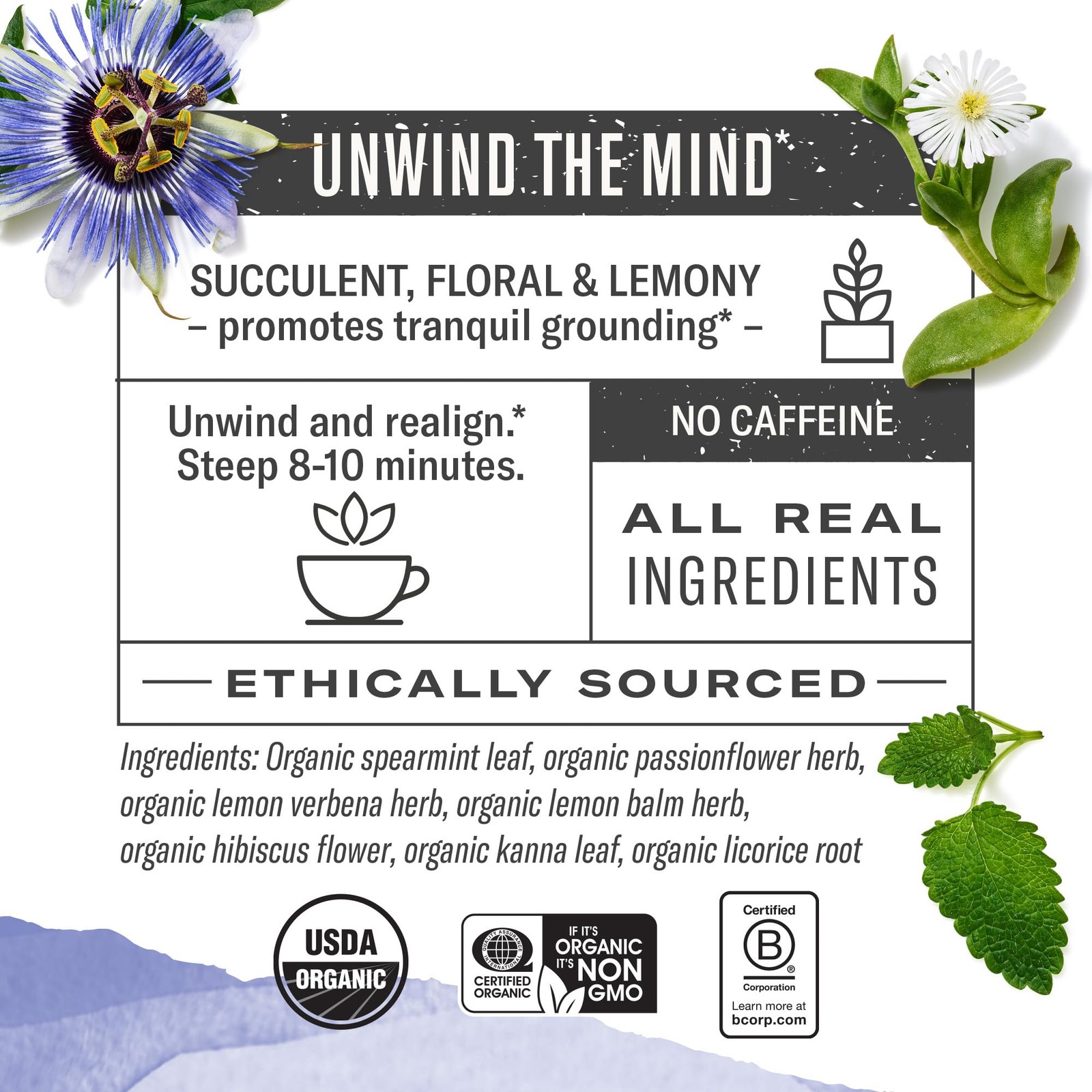 Organic De Stress Herbal Tea – 48 Herbal Tea Bags – Caffeine Free Blend with …