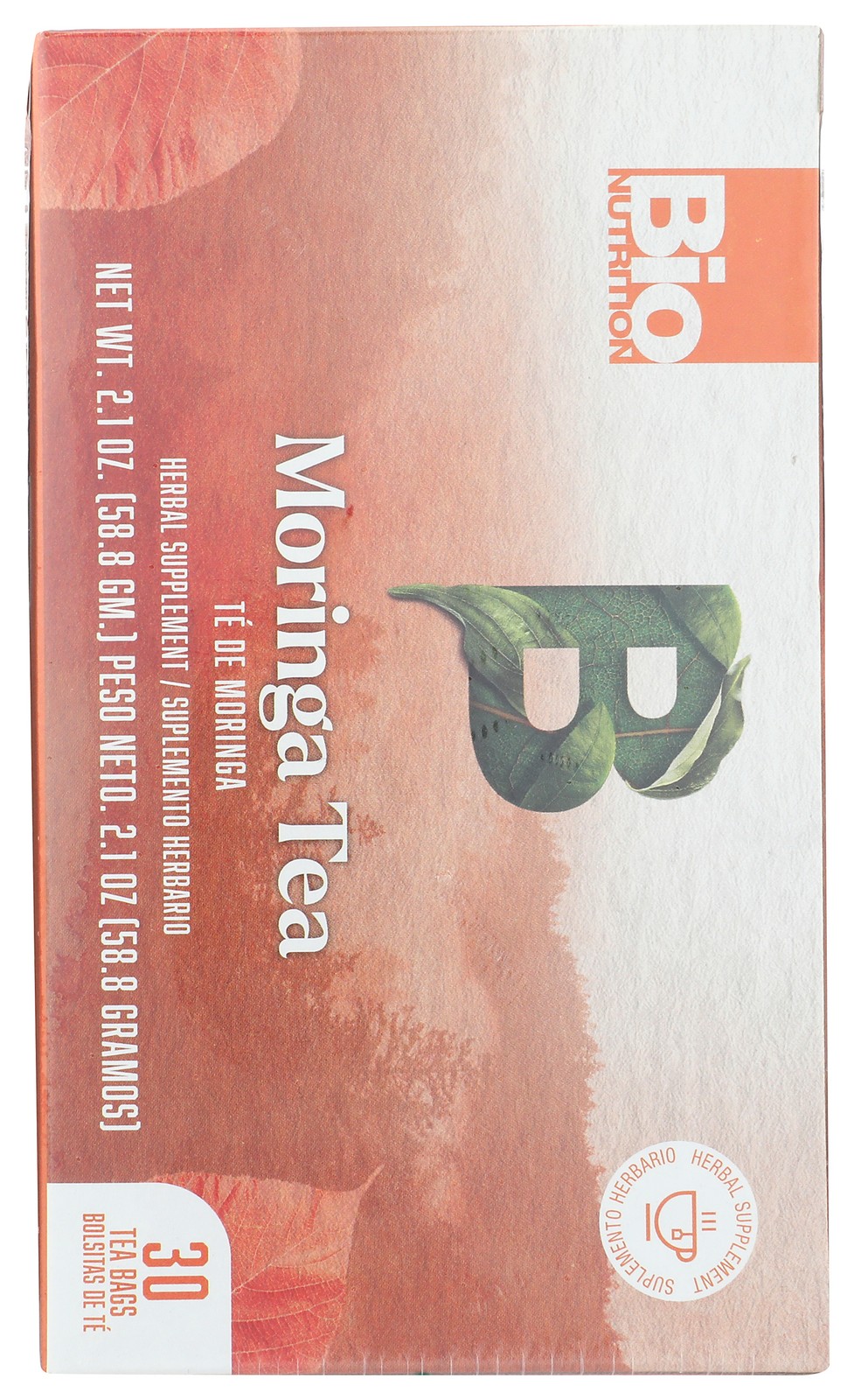 30 Tea Bags Bio Nutrition Moringa Herbal Supplement 1 Pack