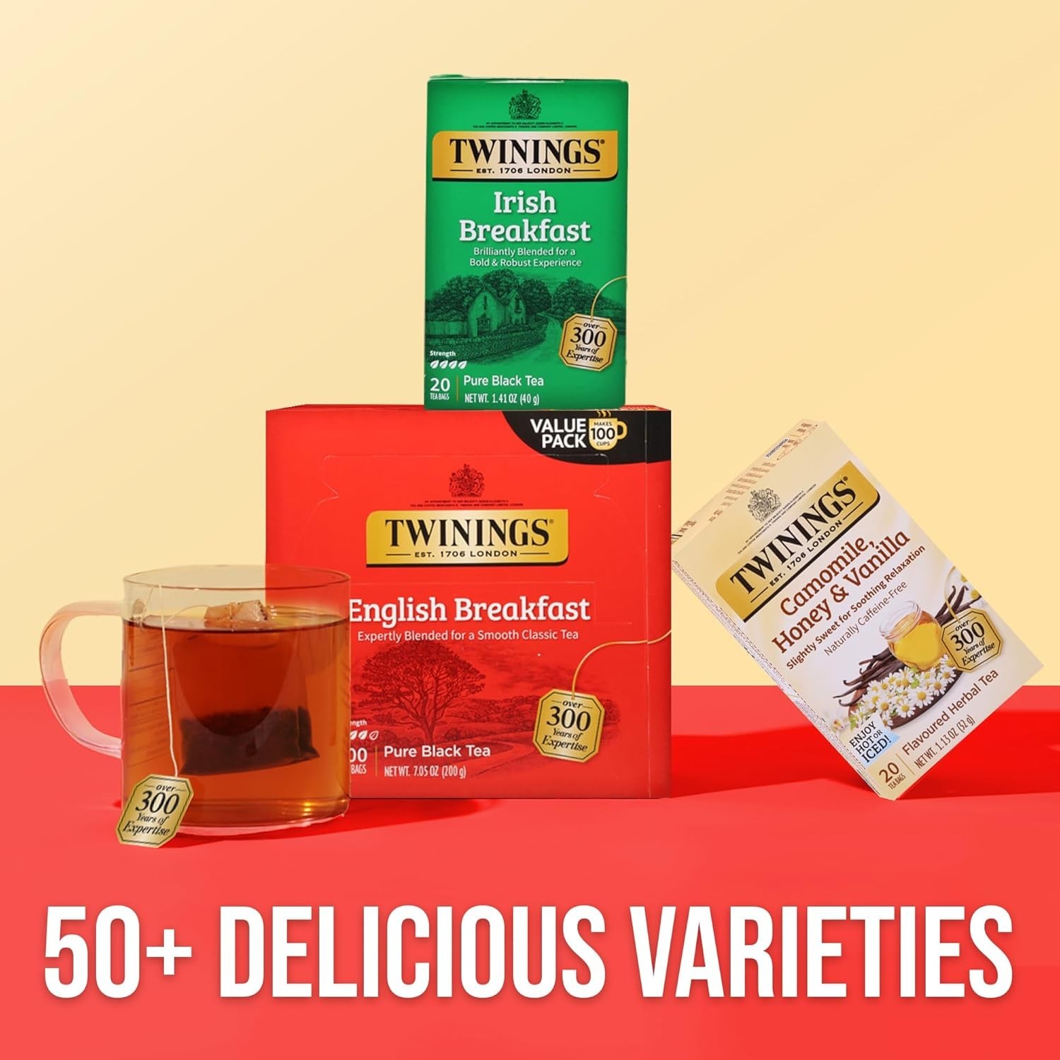 Twinings English Breakfast Black Tea, 100 Individually Wrapped Tea Bags