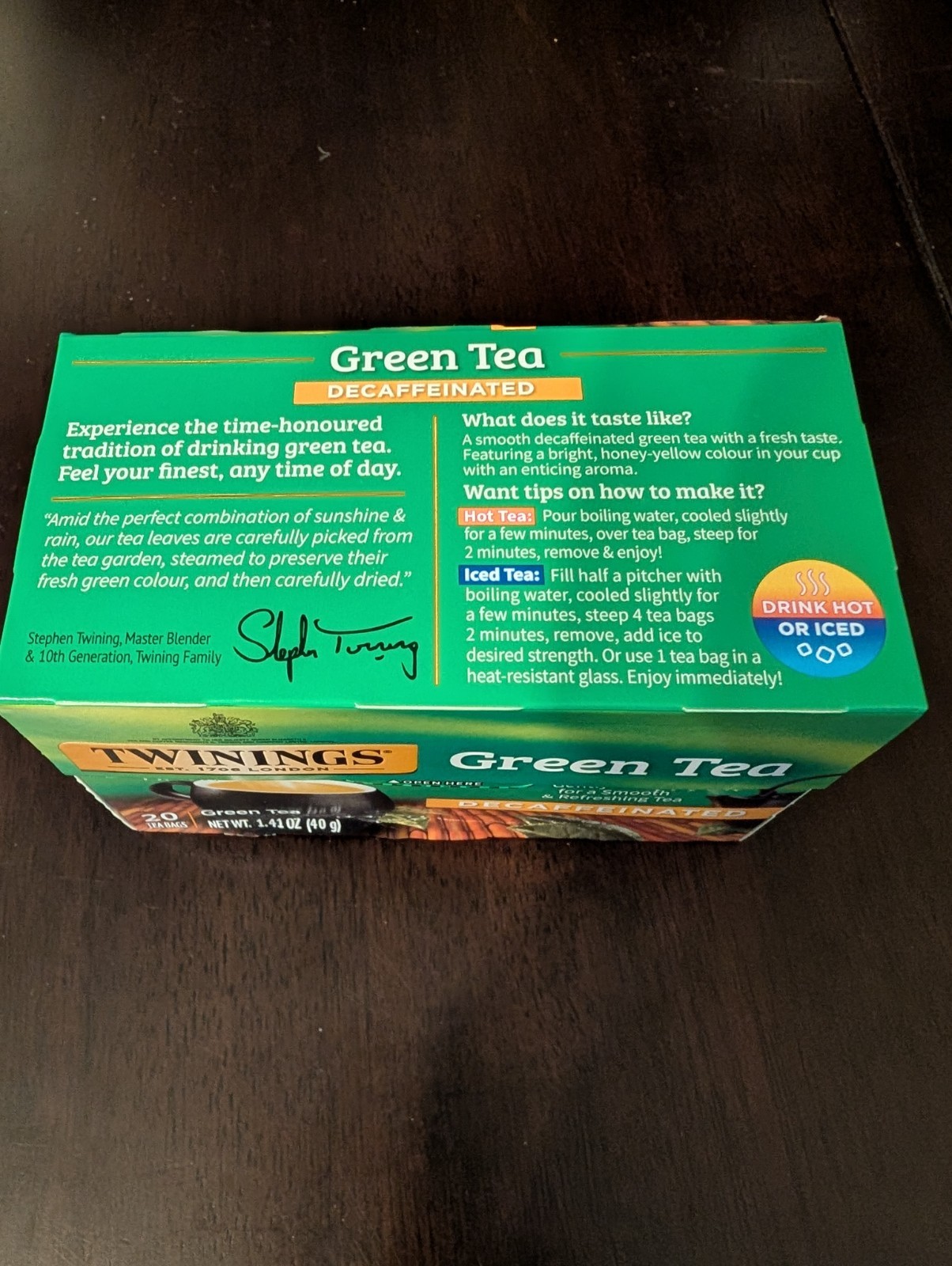 Six Boxes Of Twinings Green Tea Bags. Each Individual Box Has 20 Tea Bags.