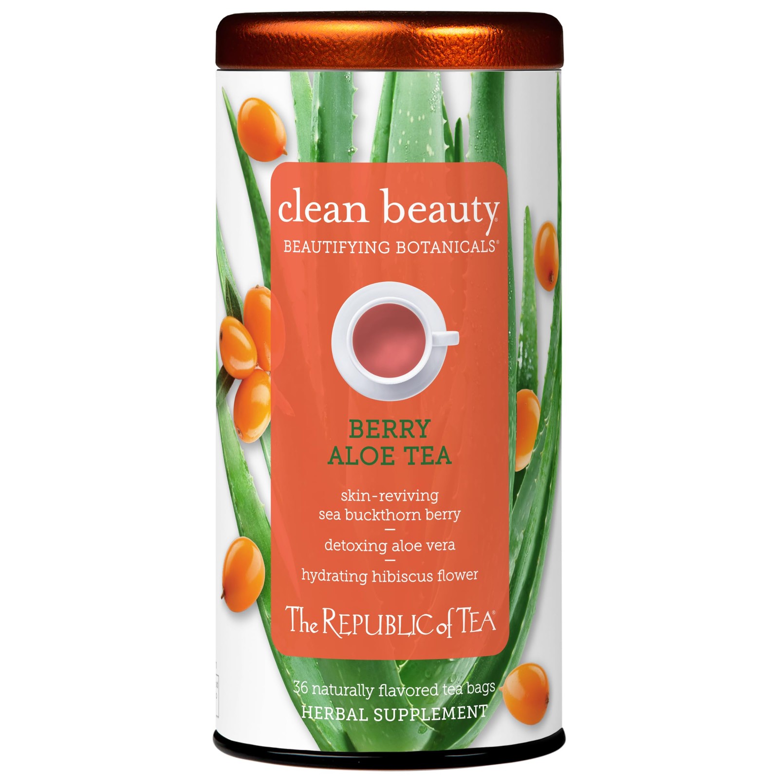 Herbal Tea Bags Clean Beauty Berry Aloe 36 Count – Not for Pregnancy