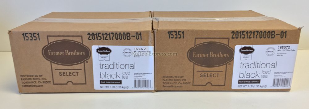 Fresh brew ice Tea – Farmer Brothers – 4 Cases of 48/1 oz (192 packs) unsweeten