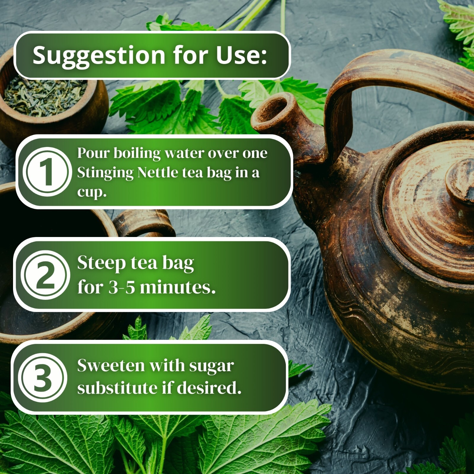 Stinging Nettle Tea 100 Herbal Teabags-0 Natural Dried Te de of Ortiga/Urtica