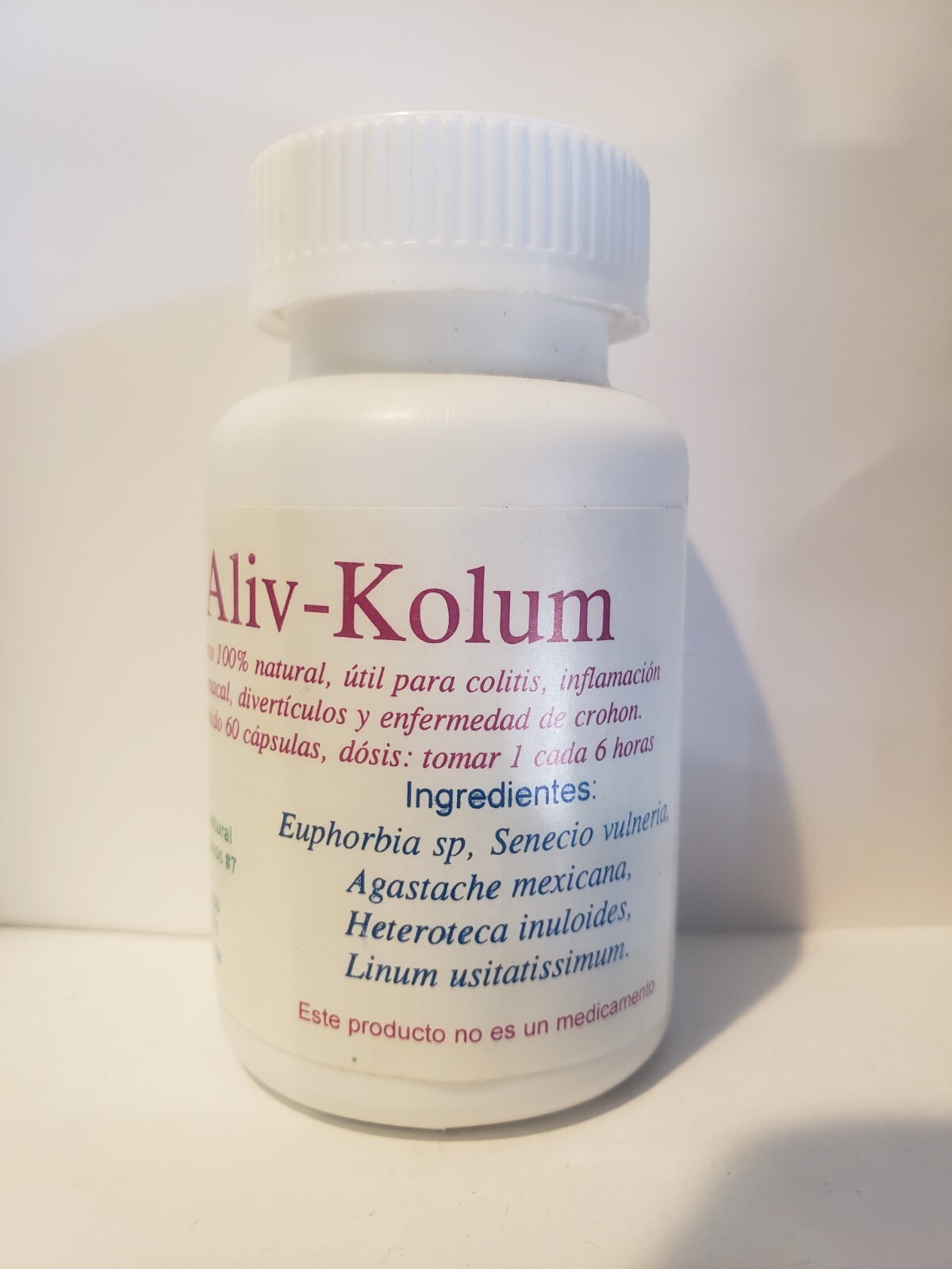 ALIV 60 Capsules (Arnica,Toronjil, Flax/Linaza) Colitis, Inflamación”