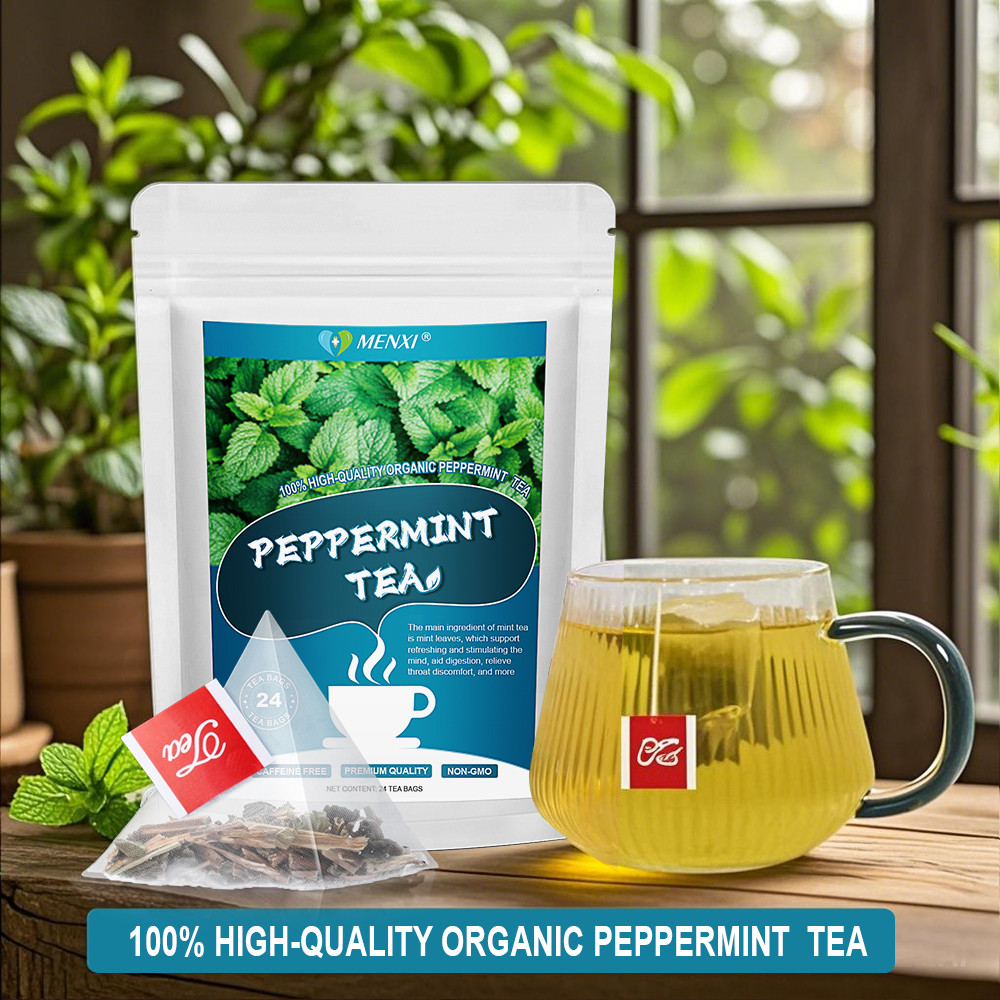 Pure Peppermint Natural Herbal Tea Individually Wrapped Bags, 48 Bags US