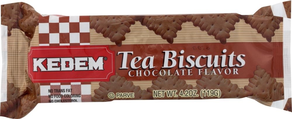 (Pack of 48) Kedem Tea Biscuit Chocolate Cookies Dessert Kosher 4.2 Oz