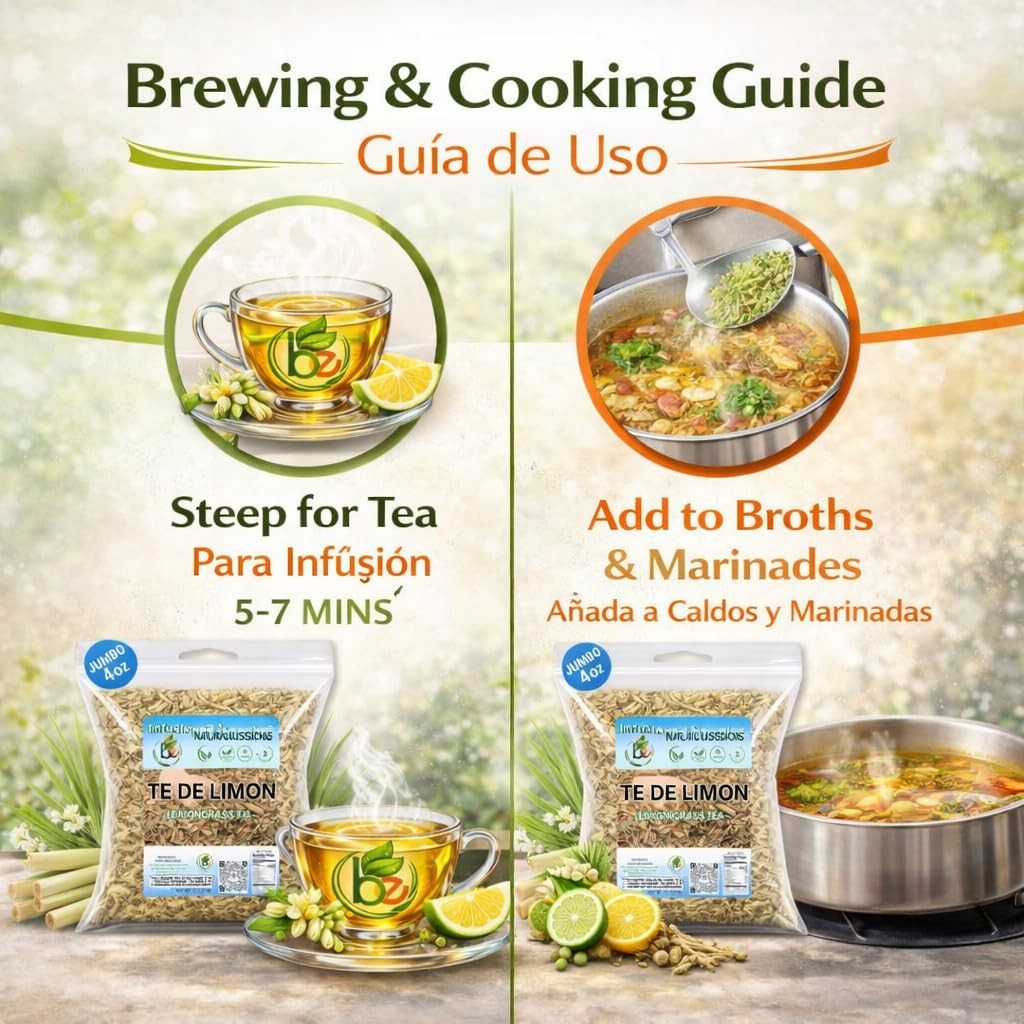 Lemongrass Herbal Tea – 4 oz (113g) – Dried Citronella Leaves – Cut & Sifted…