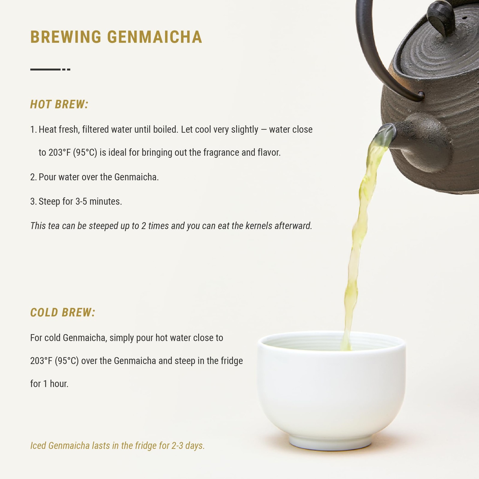 Senbird Premium Genmaicha – Caffeine-Free Japanese Mochi Rice Tea – From Hokk…