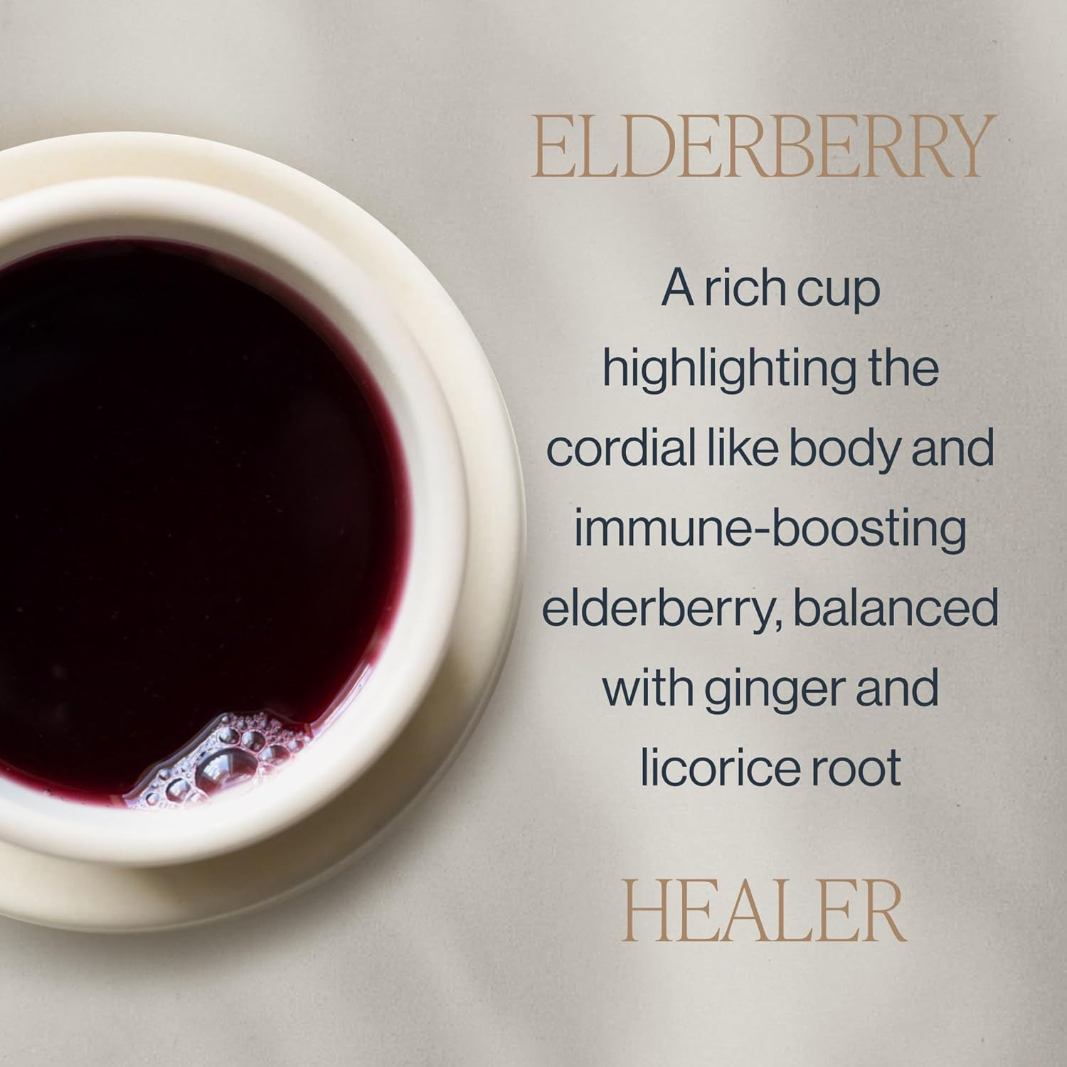 Organic Elderberry Healer Herbal Tea – Caffeine Free Sachets