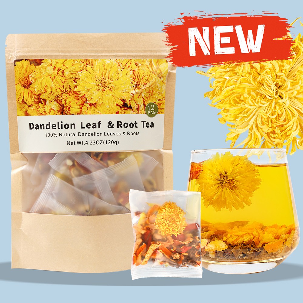 Dandelion Tea 12 Leaf & Root Herbal Tea Bags for Liver & Kidney Health Detox