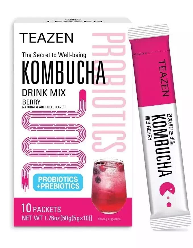 Teazen Kombucha Grapefruit Drink Mix (5g x 10) , FREE SHIPPING WORLD WIDE