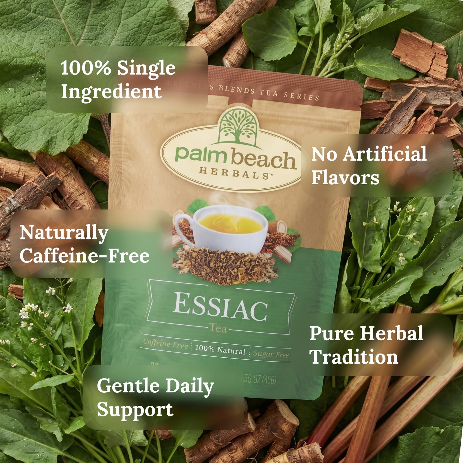 Palm Beach Medicinal Herbs Essiac Tea – Genuine Herbal Blend for 30 ct
