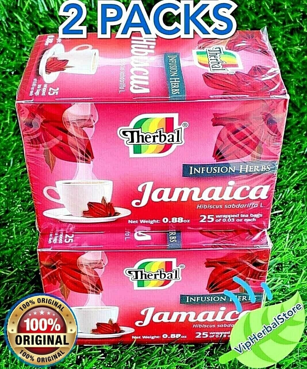 HIBISCUS TEA ✅ Te de Jamaica 50 bags 0.03 oz. each box Antioxidant 2 Packs