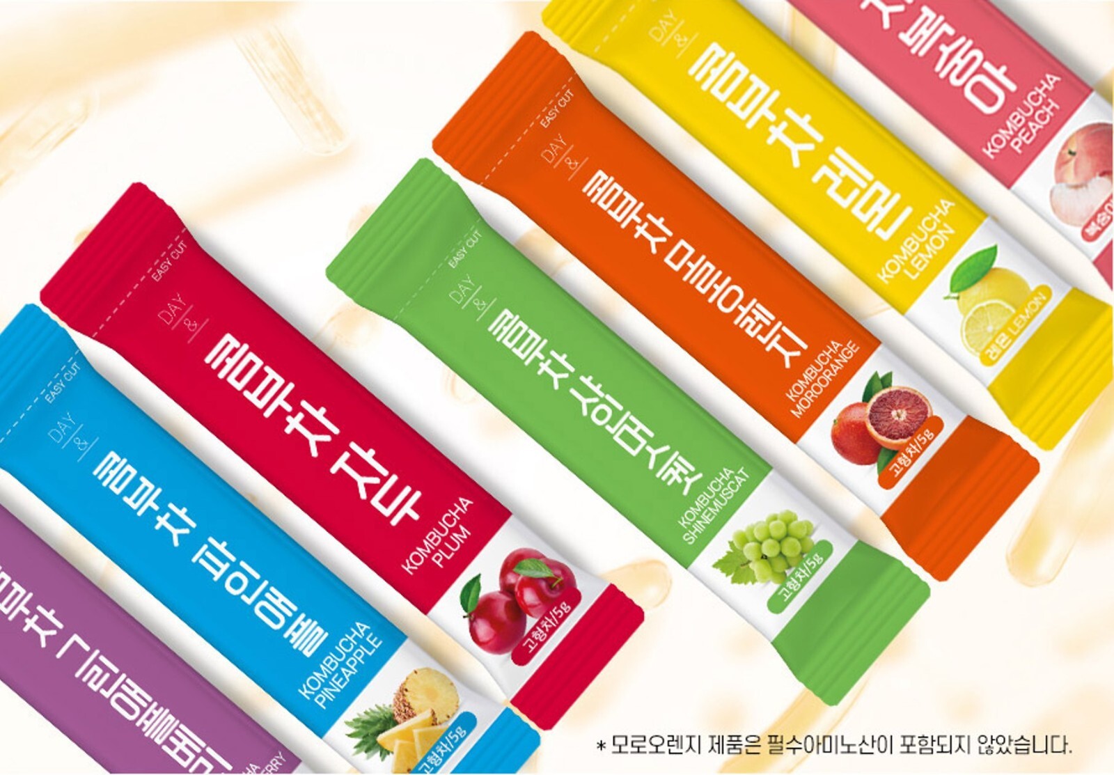 DAY& Kombucha 7 Fruit Flavors Tea Simple Light Tea 5g x 30T Korean Healthy Tea
