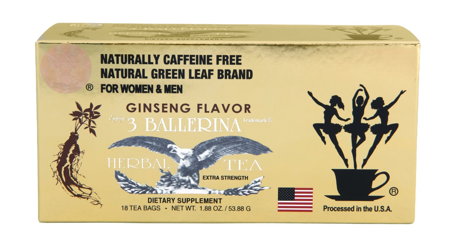 3 Ballerina Herbal Detox Tea- Ginseng Flavor