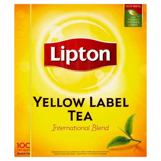 1x LIPTON Yellow Label International Blend Black Tea (100’s x 2g) FREE SHIPPING