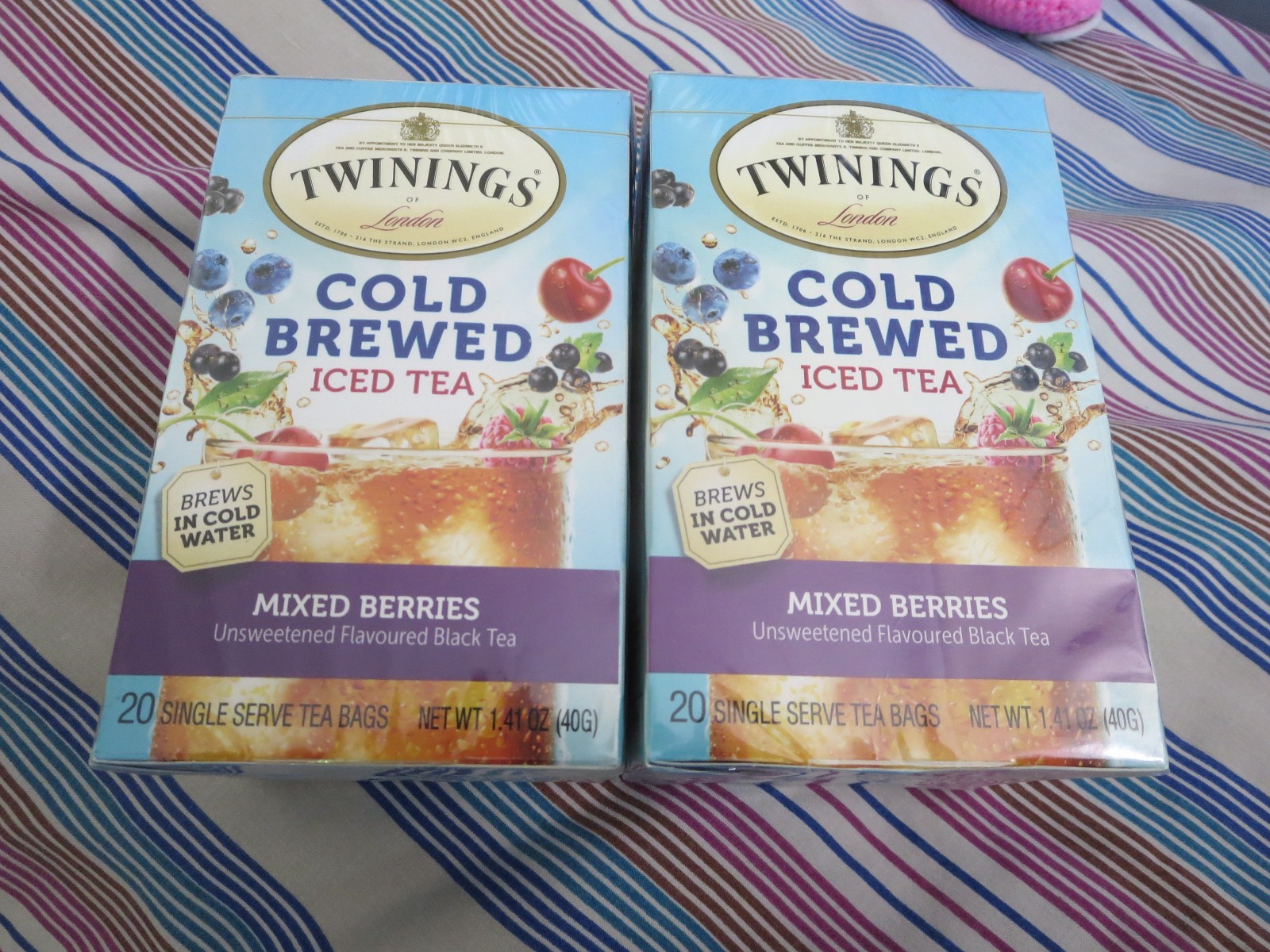 2-Pack – Twinings Mixed Berries Cold Brewed Black Tea Bags – 40 Count