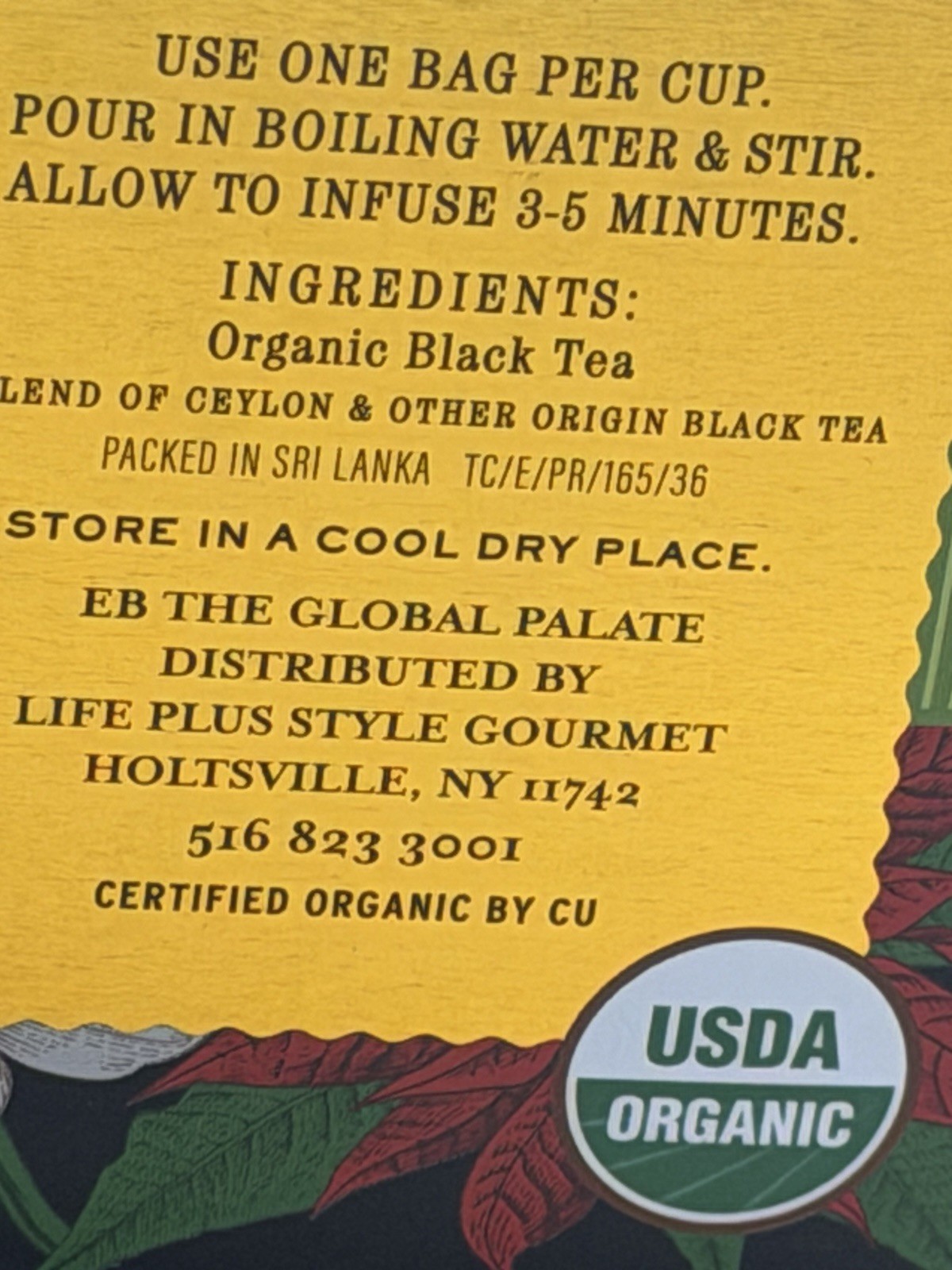 THE SECRET GARDEN 🫖 ORGANIC ENGLISH BREAKFAST BLACK TEA 2 tins=100Tea Bags