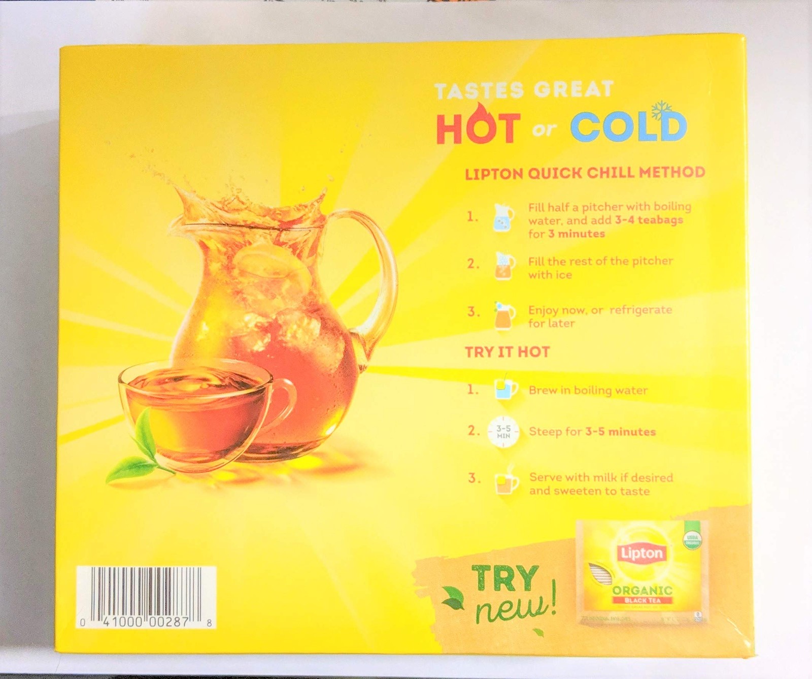 Lipton Black Tea Bags 100% Natural 100 ct (Pack of 100 Count 2)