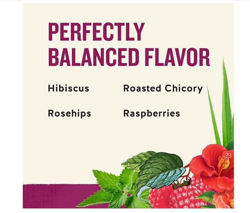 Celestial Seasonings Raspberry Zinger Herbal Tea, Caffeine Free, 20 Tea Bags Box