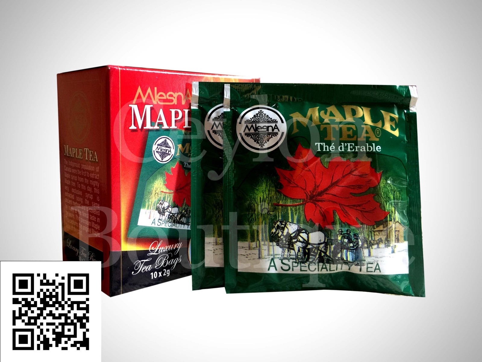 Mlesna Maple flavored pure Ceylon tea 10 Tea Bags