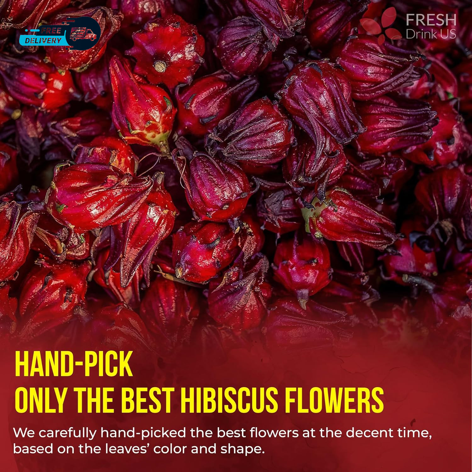 140 Hibiscus Flowers Tea Bags 100% Natural, Pure from Hibiscus Flowers.