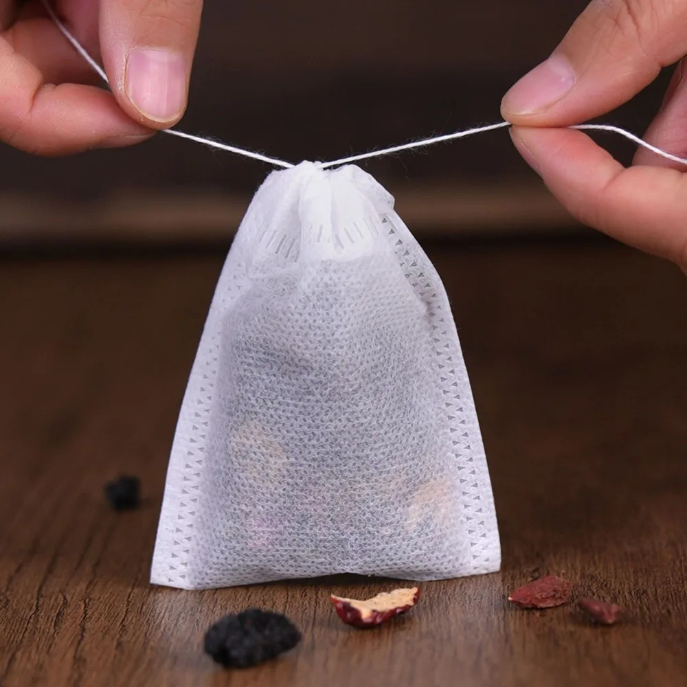1000-100Pcs Disposable Tea Bags Empty Scented Tea Filter Bags Paper with Drawstr