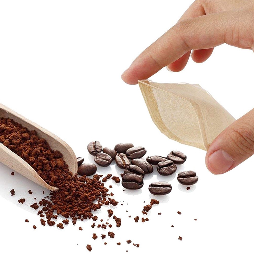 100Pcs Reusable Cotton Nylon Tea Filter Bags Drawstring Loose Leaf Holder