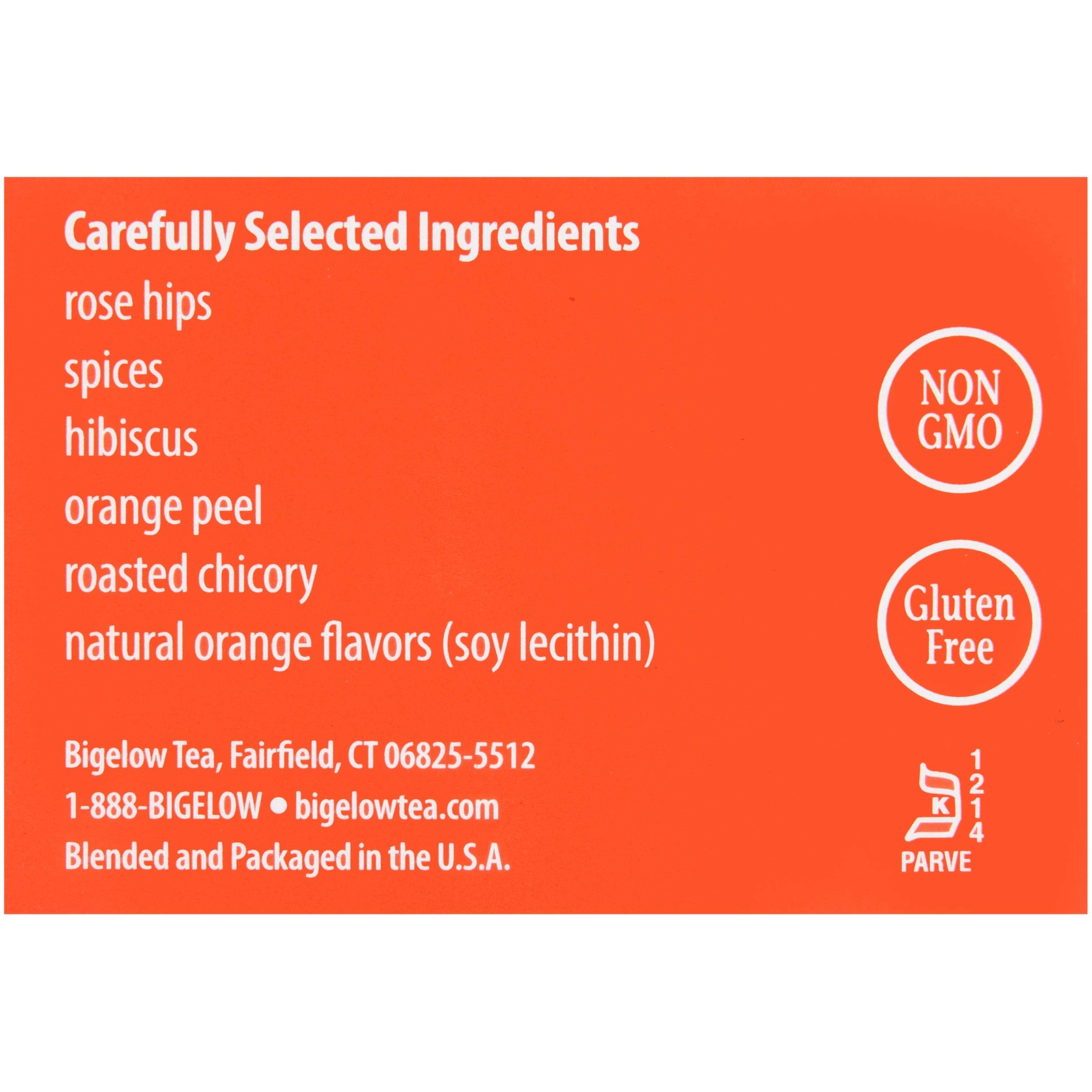 Bigelow Orange & Spice Herbal Tea 28-Count Box (Pack of 28 Count 1)